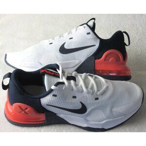 Men's Nike Air Max Alpha Trainer 5 Running Shoes White Blue Crimson Size 10 NIB